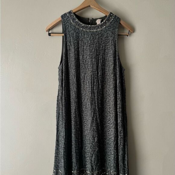 RAGA Elegant green sequined Sleeveless Dress size M - Picture 1 of 4